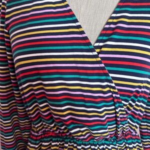 Colorful Striped V-Neck dress